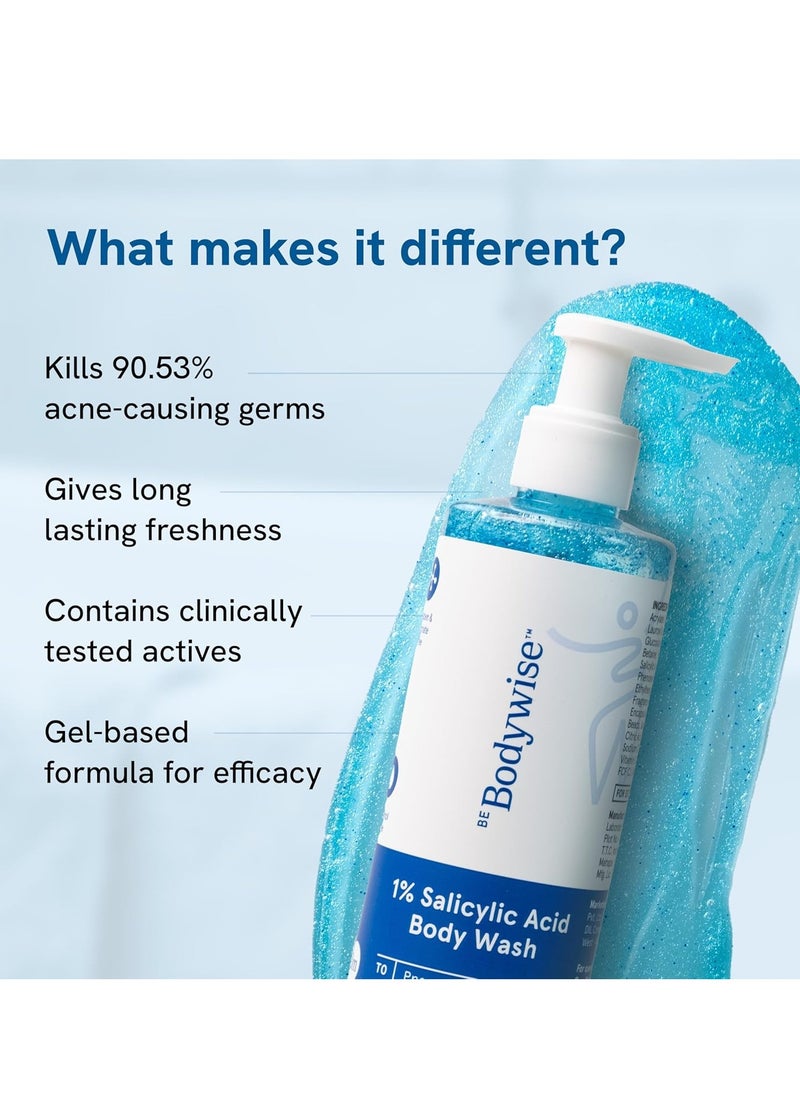 Bodywise - 1% Salicylic Acid Body Wash 250ml - Image 1