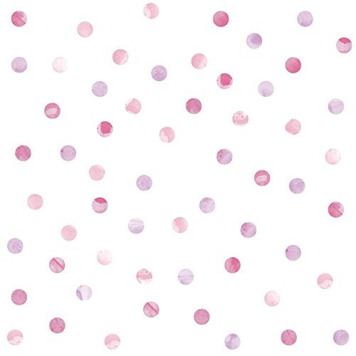 WALLPOPS Wall Pops DWPK2466 Watercolor Dots Wall Art Kit, Pink - Image 1