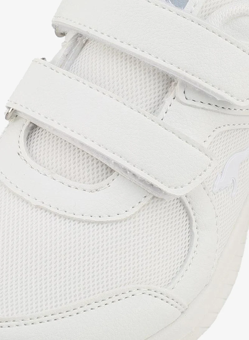 Kangaroos WHITE Kids Hook & Loop School Shoes  | Best Price UAE