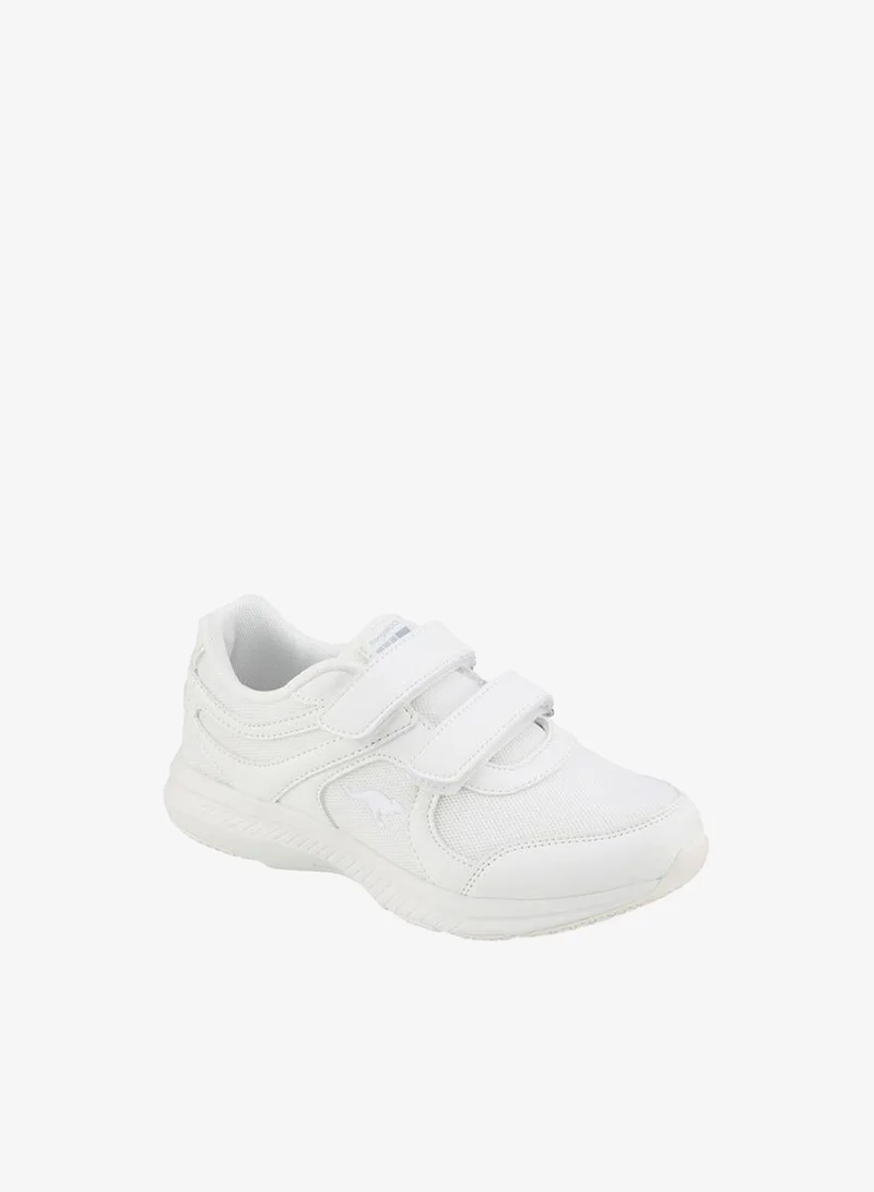 Kangaroos WHITE Kids Hook & Loop School Shoes  | Best Price UAE