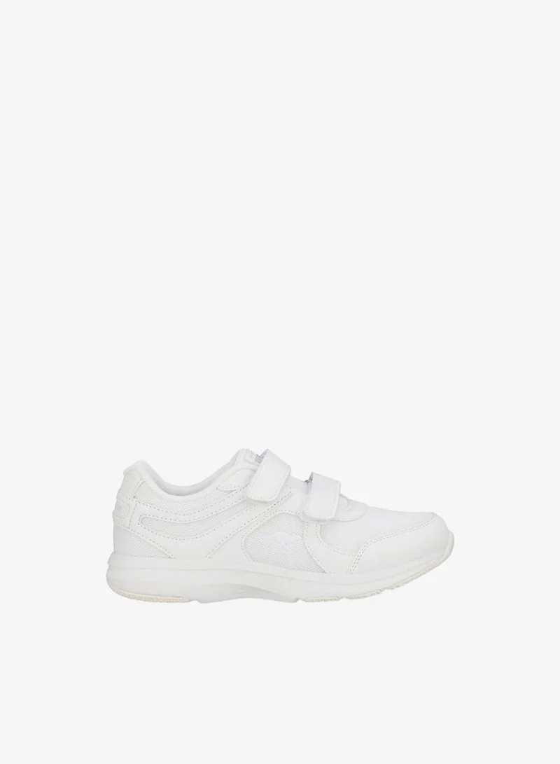 Kangaroos WHITE Kids Hook & Loop School Shoes  | Best Price UAE