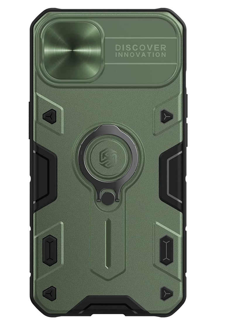 ELTRAZONE Nillkin CamShield Armor Case Hard Back Cover for Apple iPhone13 6.1 inch Dark Green  - Image 1