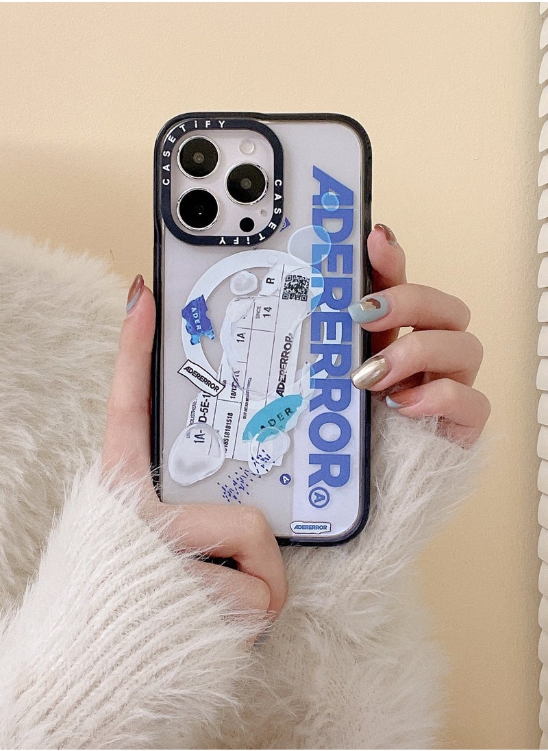 Casetify - Apple iPhone 14 Pro Max Case,Co-Branding with ADEA ERROR Sticker Magnetic Adsorption Phone Case - Clear Blue - Image 1