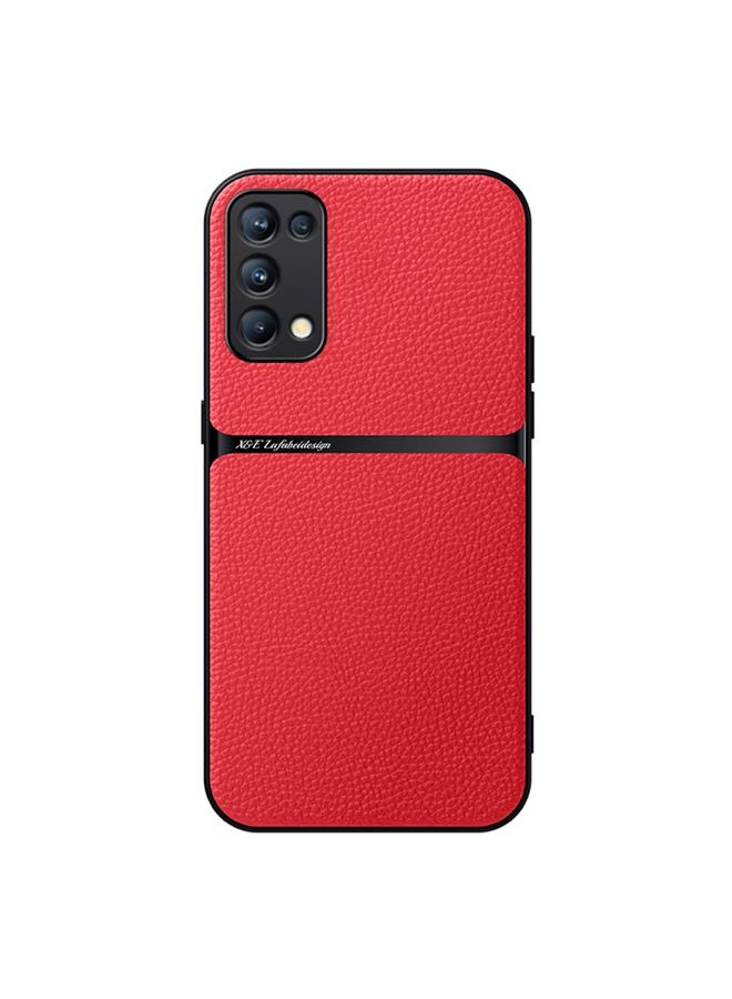 Case For OPPO Reno5 4G / 5G Litchi Leather Magnetic Full Coverage Shockproof Phone Case
