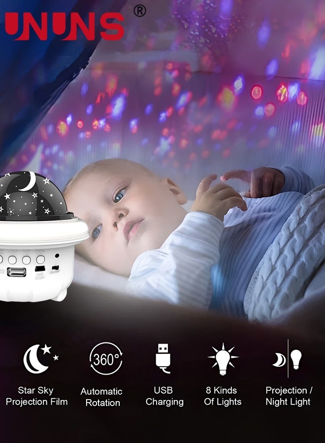 UNUNS Night Light For Kids,Moon And Star Projector Light,Galaxy Projector Light With App Control,Bluetooth/Music Speaker,For Kids Room Decor - Image 3