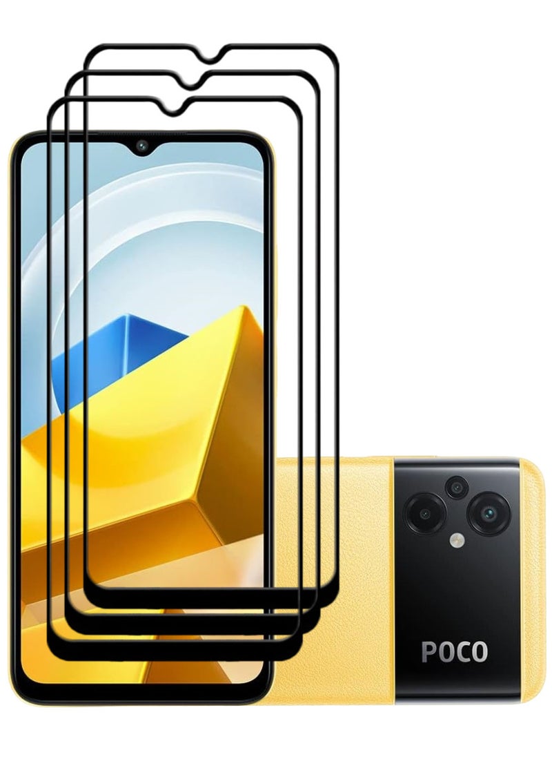 ACLIX 3 Pieces Antistatic ESD Dustproof Premium Quality High Definition Tempered Glass Screen Protector Designed For Xiaomi Poco M5 - Image 1