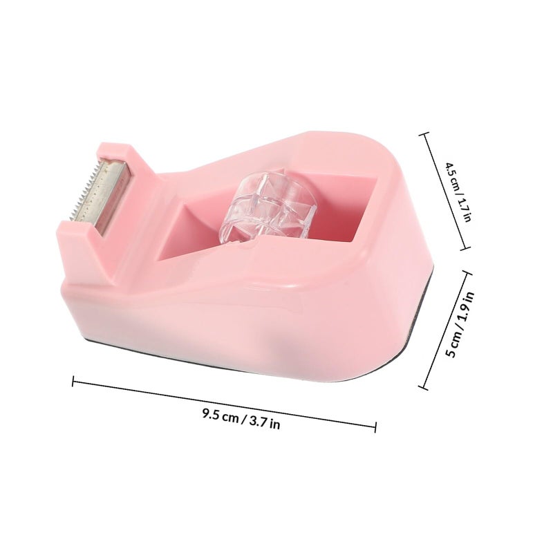 2 Pcs Small Portable Tape Dispenser Set With Cutter Macaron Color For Office Home - Image 3