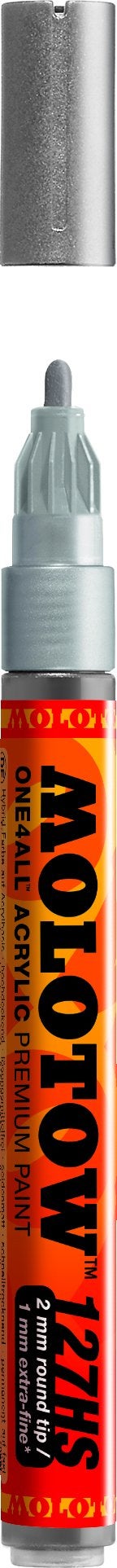 Molotow ONE4ALL Acrylic Paint Marker 2mm Metallic Silver 1 Each 127305