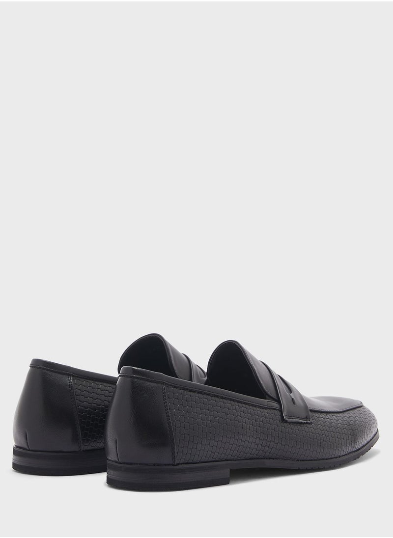 Robert Wood - Textured Look Formal Slip Ons - Image 1