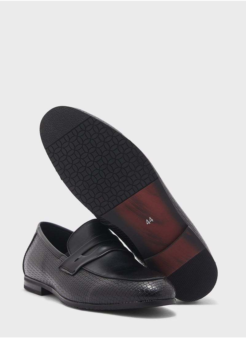 Robert Wood - Textured Look Formal Slip Ons - Image 1