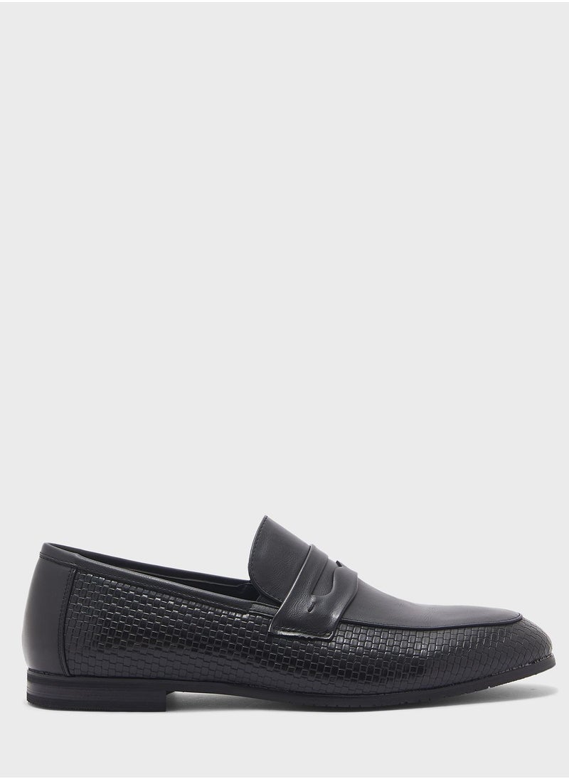 Robert Wood - Textured Look Formal Slip Ons - Image 1