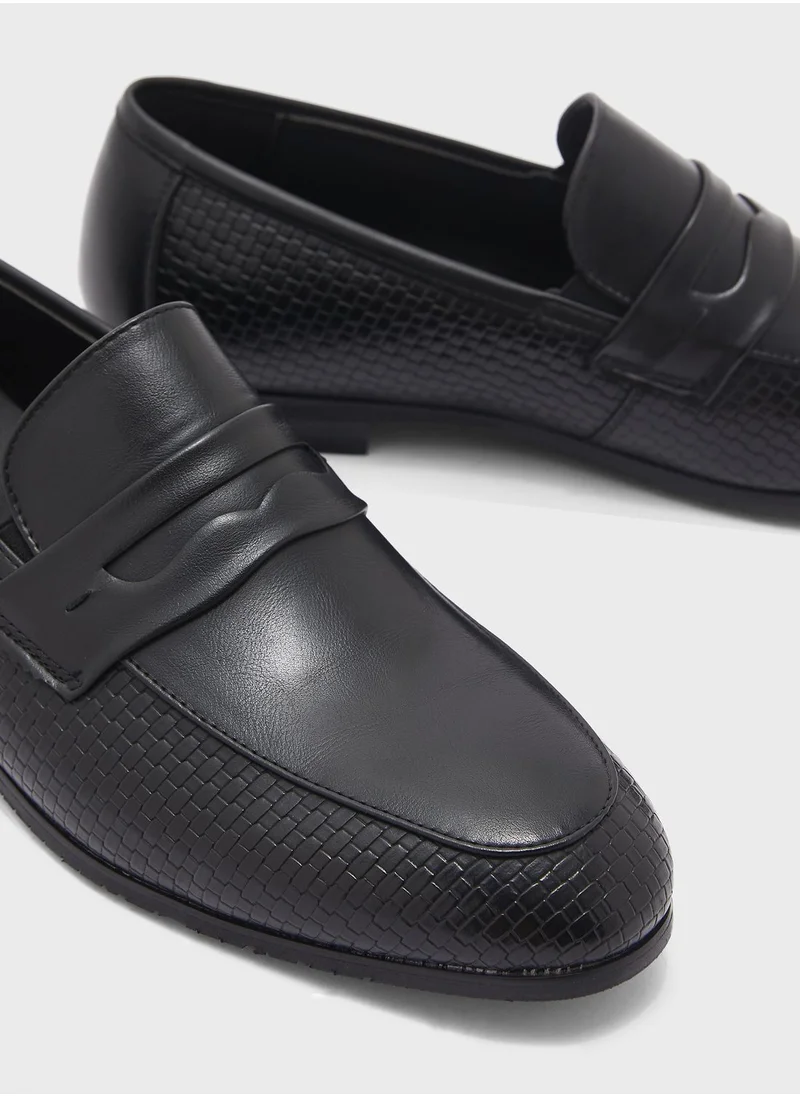 Robert Wood Textured Look Formal Slip Ons