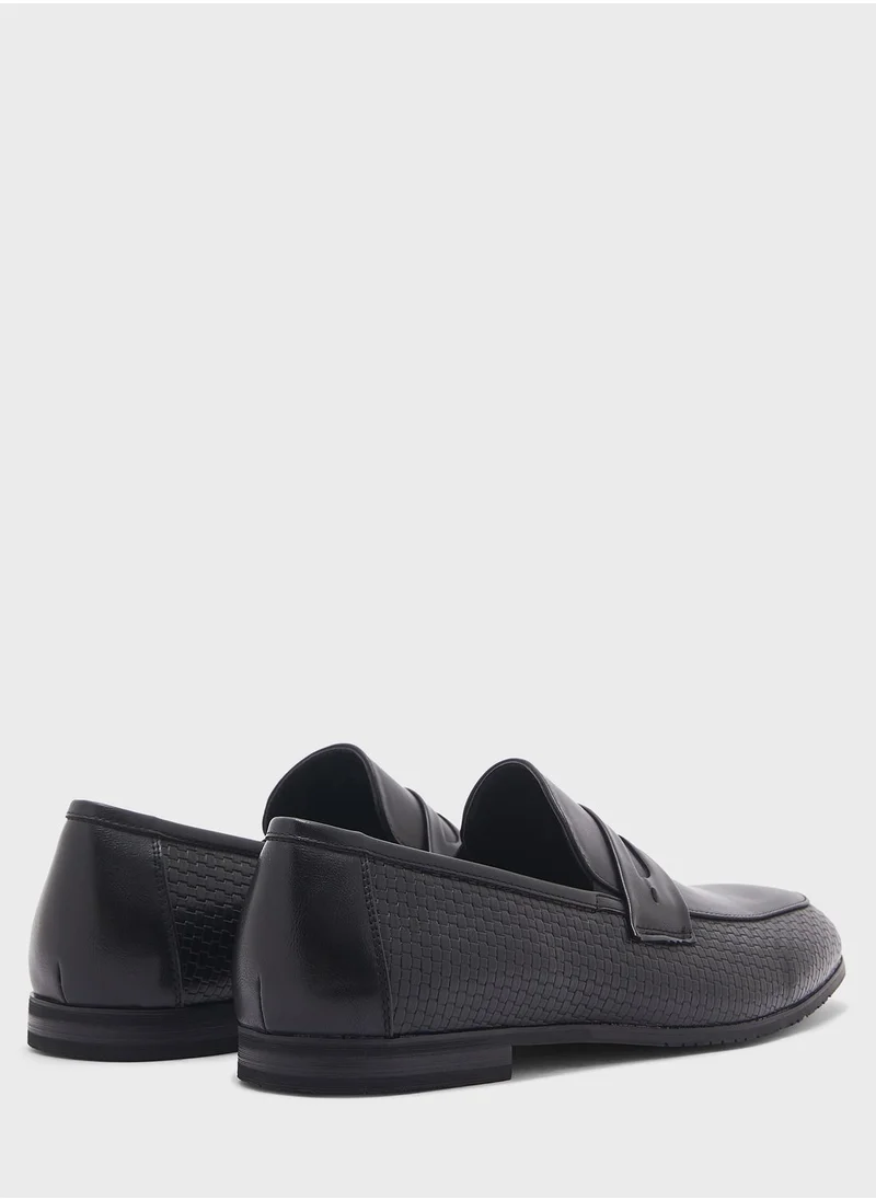 Robert Wood Textured Look Formal Slip Ons