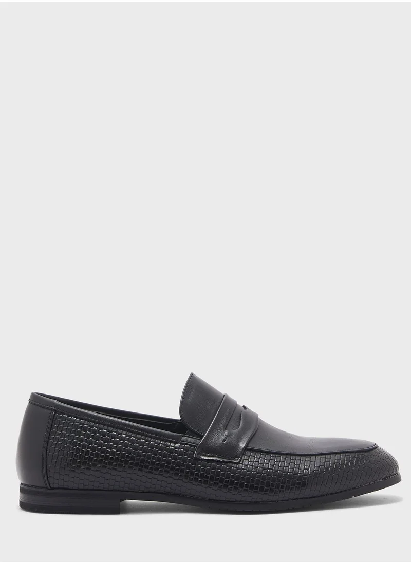 Robert Wood Textured Look Formal Slip Ons