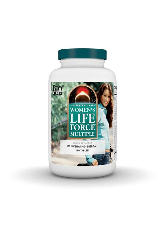 Source Naturals مكملات قوة الحياة للنساء المتعددة، فيتامينات يومية وصحة المناعة، طاقة متجددة* - 180 قرص - Image 1