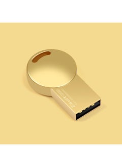 Generic USB Flash Disk 8G High-speed Lettering Logo Personalized Creative Computer Dual-use Mobile Car Car 32gU Plate 16g-Color:Gold-Capacity:USB3.0-32GB  - Image 1