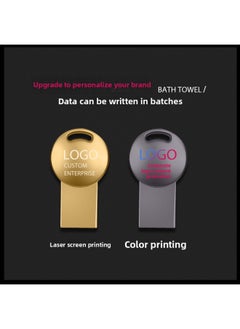 Generic USB Flash Disk 8G High-speed Lettering Logo Personalized Creative Computer Dual-use Mobile Car Car 32gU Plate 16g-Color:Gold-Capacity:USB3.0-32GB  - Image 3