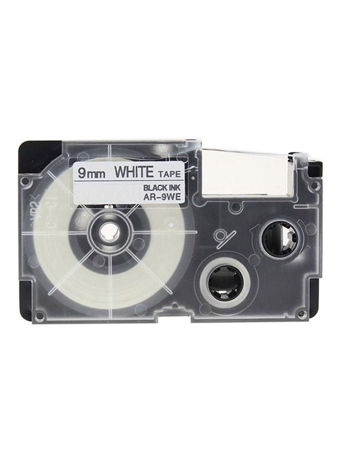 NIBEMINENT Compatible 9 mm Black on White Label Tape for Casio EZ Printers black