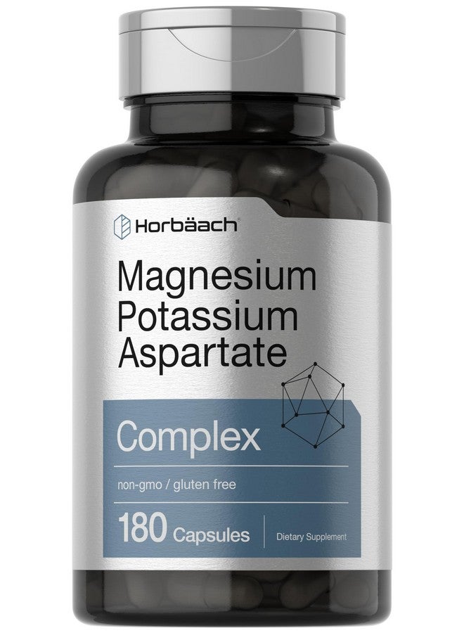 Horbäach Magnesium Potassium Aspartate Complex | 180 Capsules | Non-GMO and Gluten Free Formula - Image 1