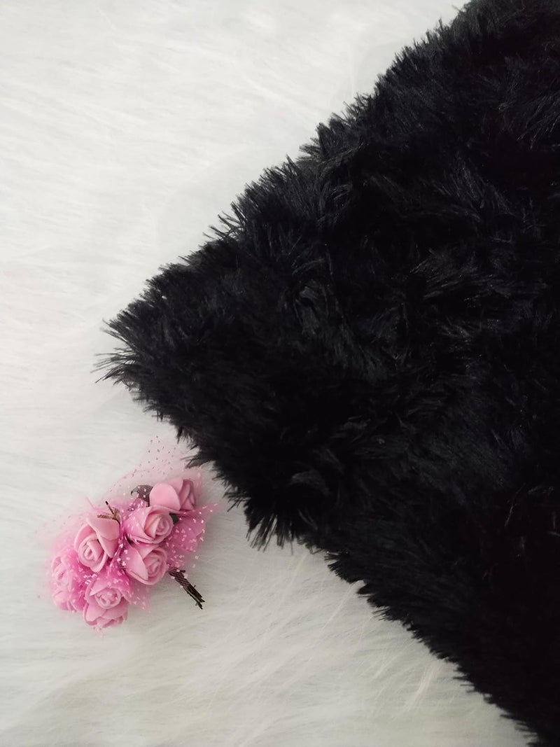 CottonFry Solid Fabric Cloth For Baby Photoshoot,Soft Toys Making,Art And Craft,Dresses,Jackets,Decoration Etc-1 Meter Length And 60+ Inch Pana(1M,Black) - Image 2