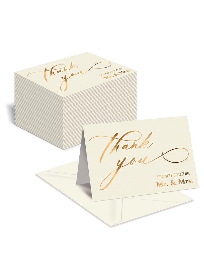 50 Pack Wedding Engagement Thank You Cards In Metallic Gold With Envelopes 4 X 6 Inch Wedding Shower Thank You From The Future Mr And Mrs Blank Cards 50 Count Boxed Set - pzsku/ZA45EEEFB99EFE448C324Z/45/_/1707978041/f2c061c2-f641-4cd0-b865-2d0cd24db394