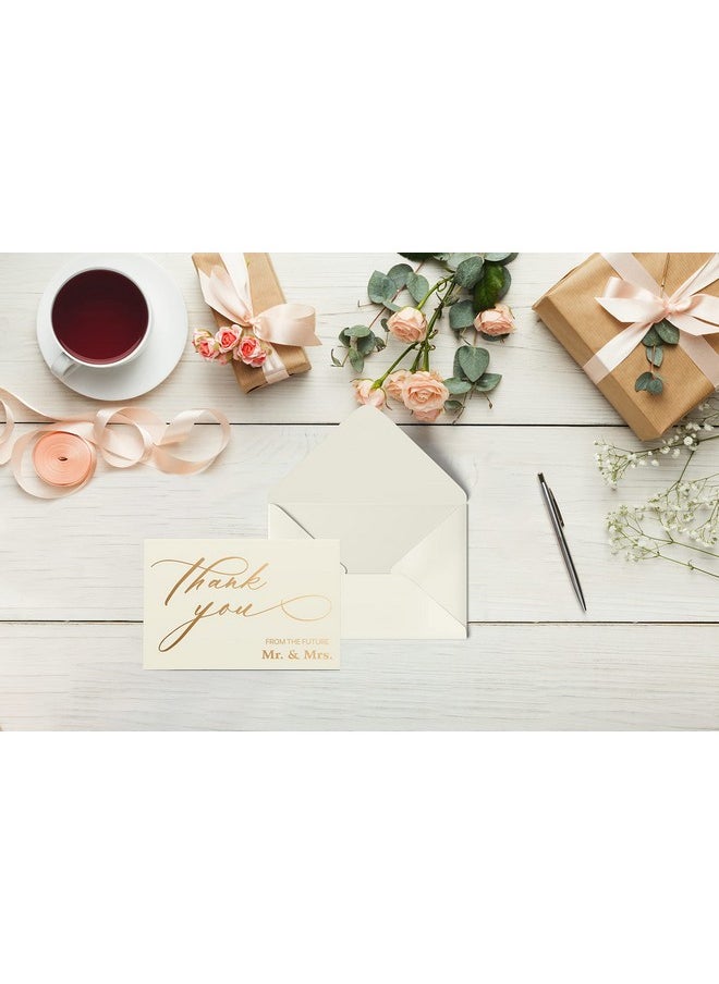 50 Pack Wedding Engagement Thank You Cards In Metallic Gold With Envelopes 4 X 6 Inch Wedding Shower Thank You From The Future Mr And Mrs Blank Cards 50 Count Boxed Set - pzsku/ZA45EEEFB99EFE448C324Z/45/_/1707978049/f8c652d0-d9de-4d4c-8711-f94d256a60ea