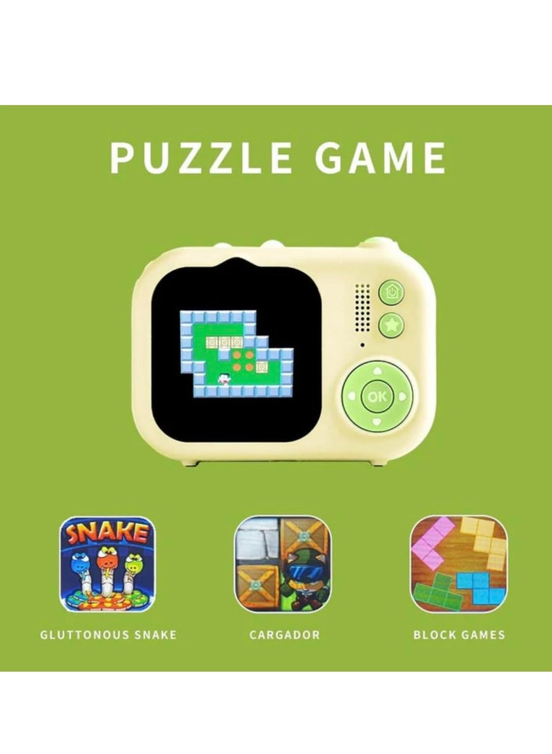 موكوم كاميرا أطفال رقمية مع حامل ثلاثي – كاميرا فلوق بدقة 1080 بيكسل للأطفال، تصوير 48 ميجابكسل، تسجيل فيديو، ألعاب مدمجة، شاشة إل سي دي 2.4 بوصة، شحن عبر USB، هدية مثالية للأولاد والبنات من عمر 3-12 سنة - Image 4