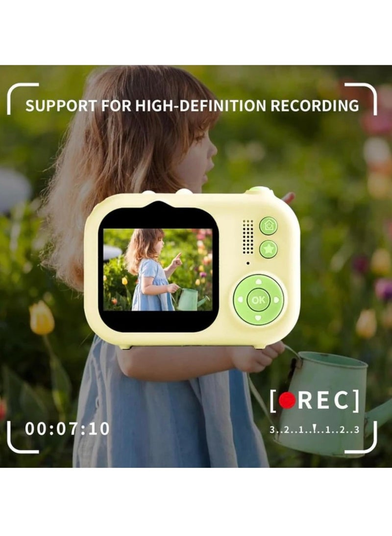 موكوم كاميرا أطفال رقمية مع حامل ثلاثي – كاميرا فلوق بدقة 1080 بيكسل للأطفال، تصوير 48 ميجابكسل، تسجيل فيديو، ألعاب مدمجة، شاشة إل سي دي 2.4 بوصة، شحن عبر USB، هدية مثالية للأولاد والبنات من عمر 3-12 سنة - Image 5