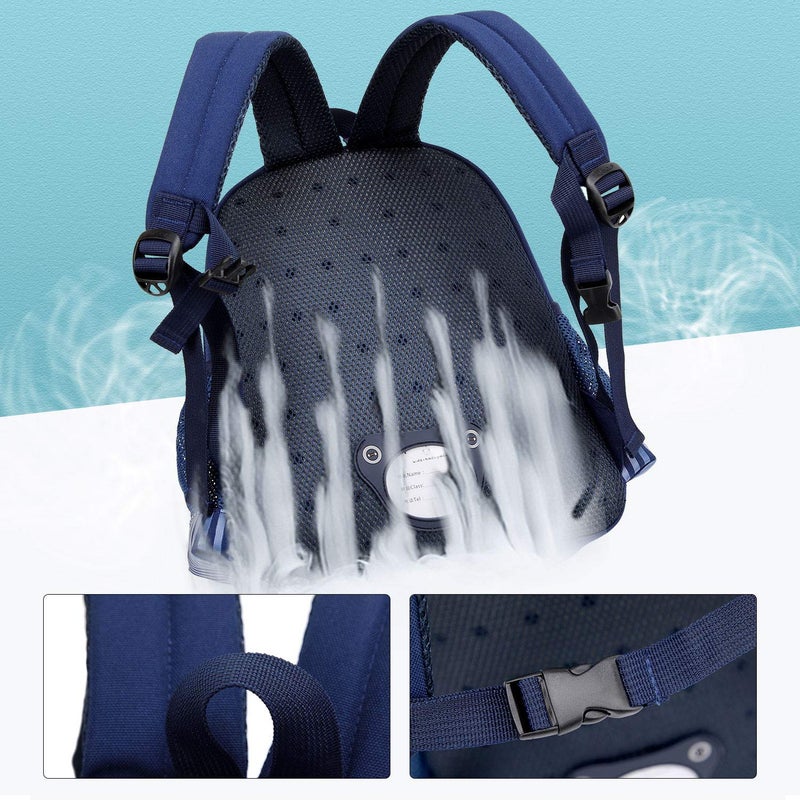 willikiva Cute Zoo Little 3d Backpack Kids Backpack for Boys and Girls Toddler Backpack Waterproof Preschool(Deep Blue Dinosaur) - Image 5