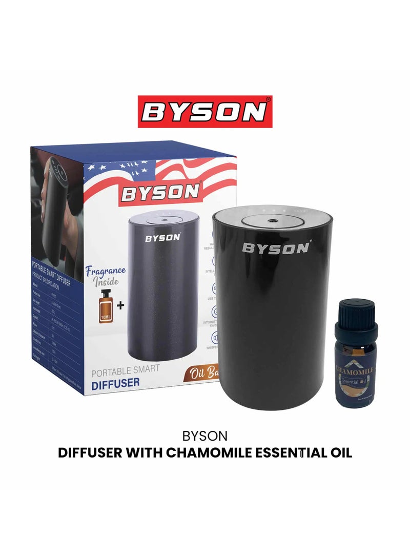 BYSON Essential Oil Diffuser Ultrasonic Mist Humidifier with LED Light - Quiet Aroma Diffuser for Bedroom Home Office Spa Sleep Relaxation with Floral Fragrance (Chamomile) - Image 1