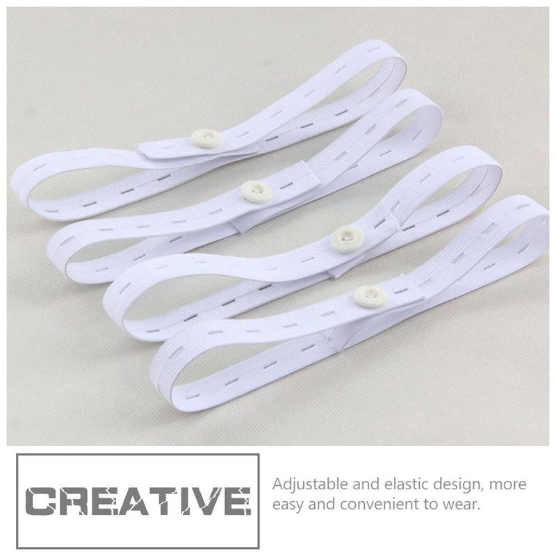 Healifty 12pcs Diaper Button Newborn Belt Buckle Kids Belts Buckle Belt Children Diaper Fastener Diaper Fasten Buckle Elastic Adjustable Toddler White Bracket Cloth Diaper - Image 4