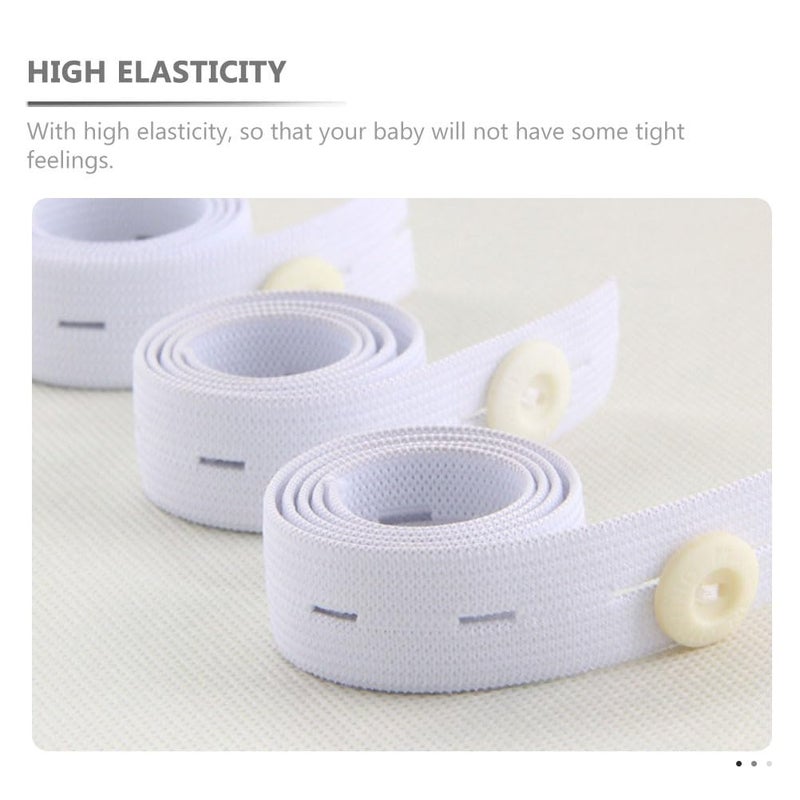 Healifty 12pcs Diaper Button Newborn Belt Buckle Kids Belts Buckle Belt Children Diaper Fastener Diaper Fasten Buckle Elastic Adjustable Toddler White Bracket Cloth Diaper - Image 3