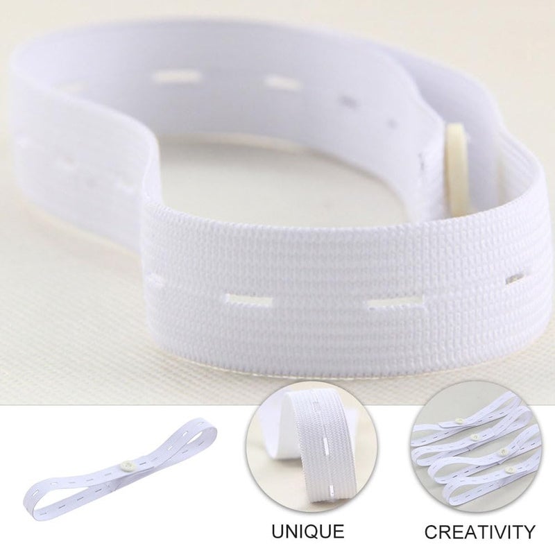 Healifty 12pcs Diaper Button Newborn Belt Buckle Kids Belts Buckle Belt Children Diaper Fastener Diaper Fasten Buckle Elastic Adjustable Toddler White Bracket Cloth Diaper - Image 5