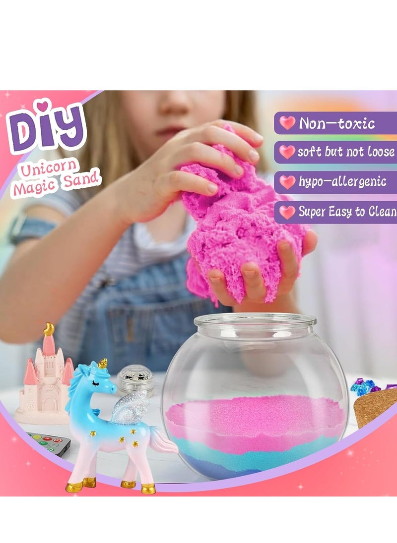 DMG TECH - Unicorn Terrarium Kit, Light Up Terrarium Kit Kids Crafts Toys,DIY Unicorn Arts and Crafts for Kids Ages 4 5 6 7 8-12 Years Old - Image 1