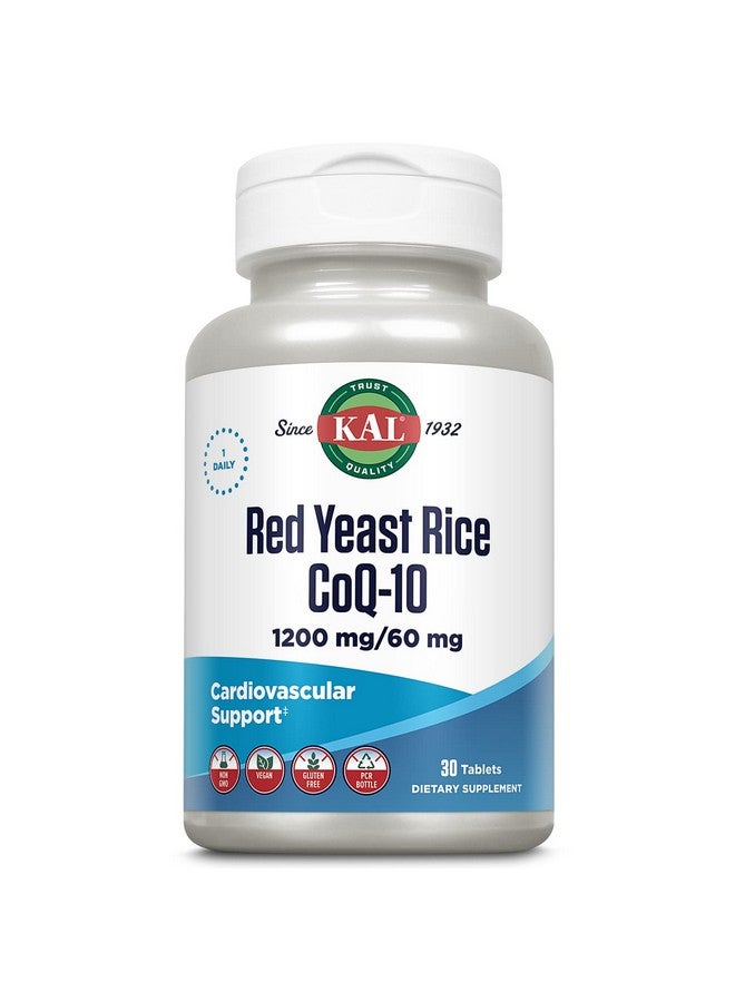 Kal Red Yeast Rice Coq10 Tablet, 30 Count - Image 1