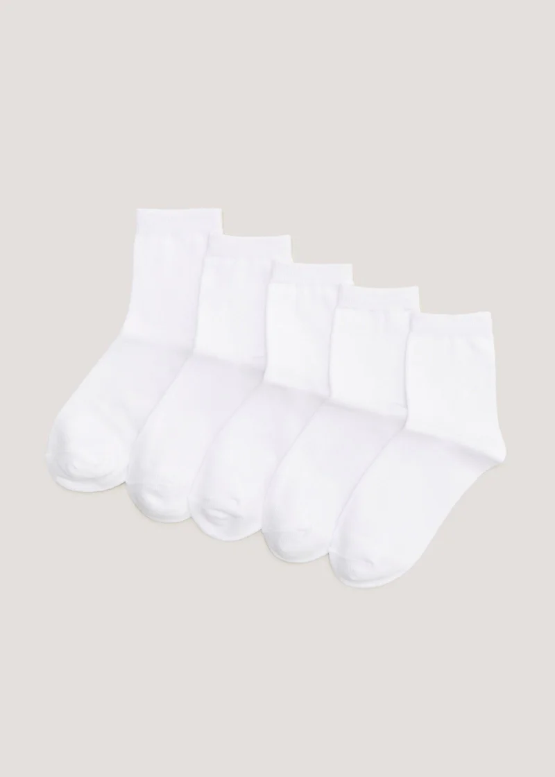 ماتلان Kids 5 Pack White Ankle Socks