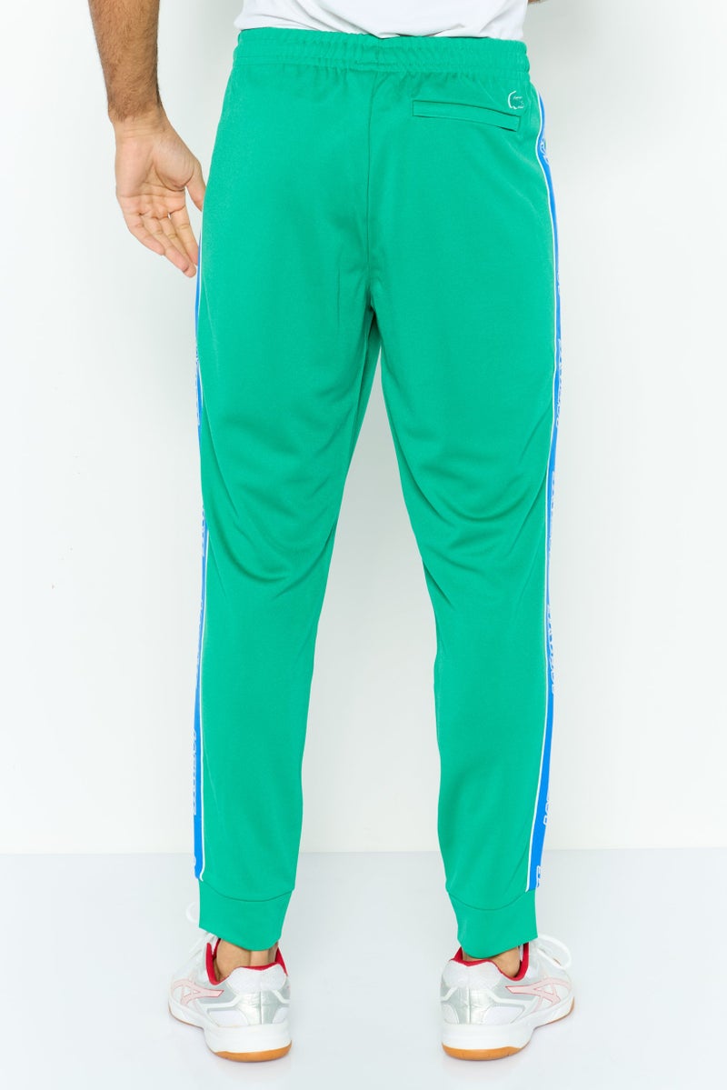LACOSTE Men Regular Fit Brand Logo Sweatpants, Green - Image 4