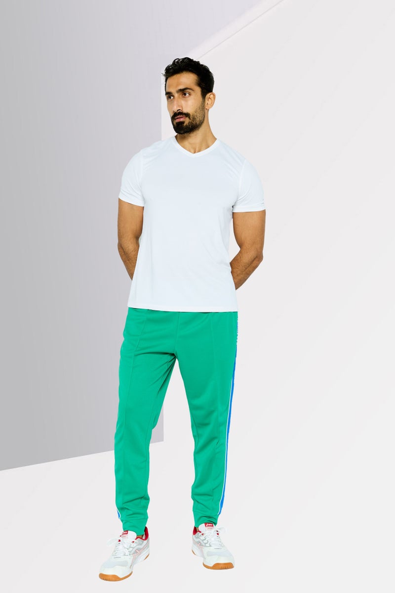 LACOSTE Men Regular Fit Brand Logo Sweatpants, Green - Image 2