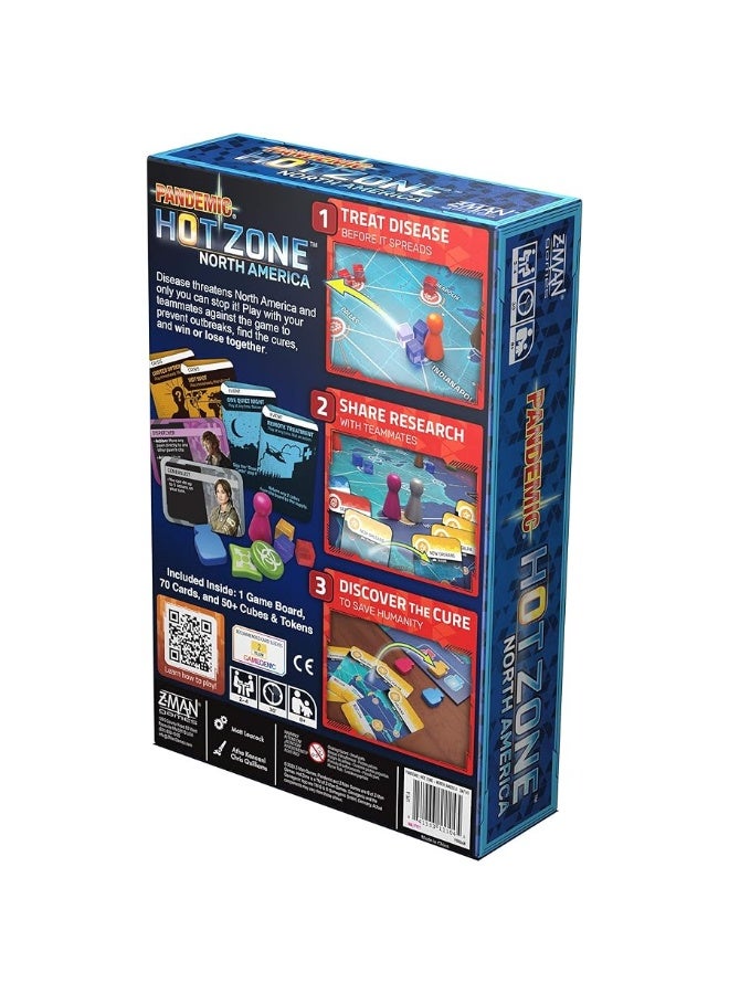 Z-Man Games Pandemic Hot Zone: North America Board Game - Unite to Save The Continent! Cooperative Strategy Game for Kids and Adults, Ages 8+, 2-4 Players, 30 Minute Playtime, Made by Z-Man Games - Image 3