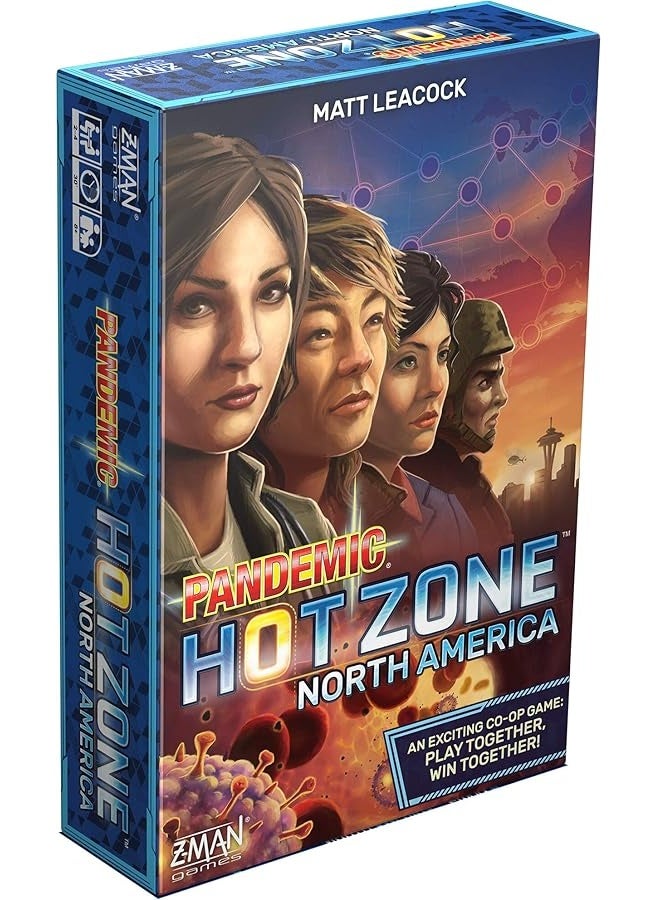 Z-Man Games Pandemic Hot Zone: North America Board Game - Unite to Save The Continent! Cooperative Strategy Game for Kids and Adults, Ages 8+, 2-4 Players, 30 Minute Playtime, Made by Z-Man Games - Image 5
