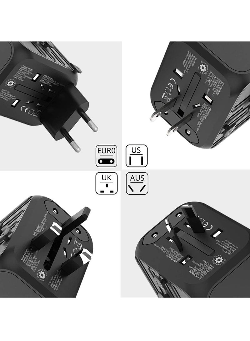 TIGER International Power Adapter – All-in-One Wall Outlet Adapter Charger with High-Speed 2.4A 3 USB Ports & 3.0A Type-C, Worldwide Travel Plug Adapter for Universal Use – Compatible with 150+ Countries  - Image 2