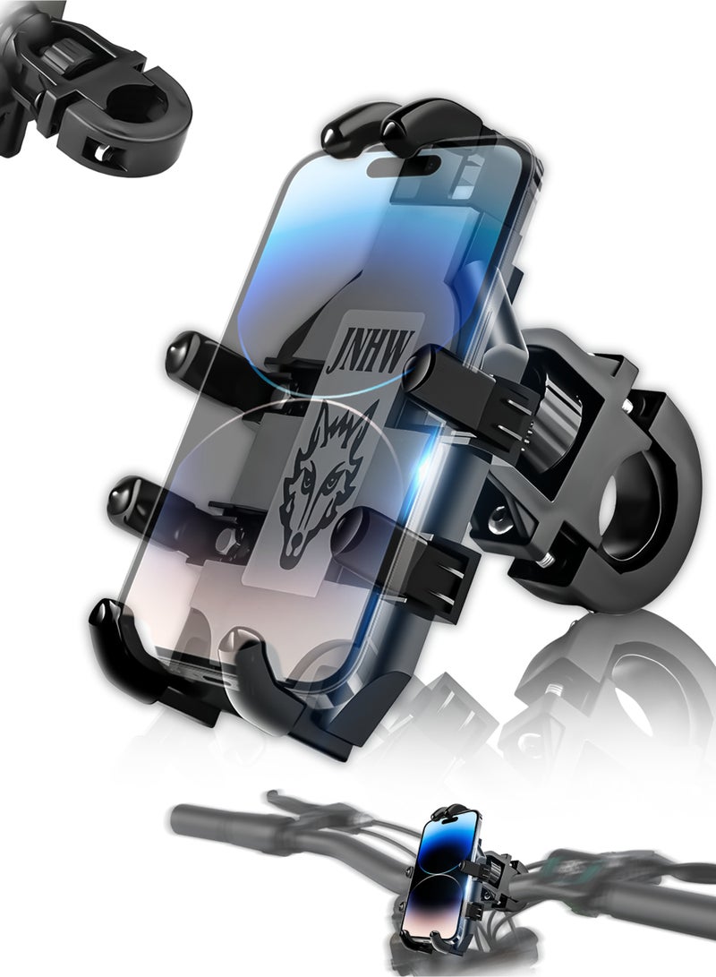 Motorcycle & Bike Phone Holder, Phone Holder with Shock Absorber for Handlebar Up to 33mm, For More 4.7 inch-7.2 inch Phones - Image 1