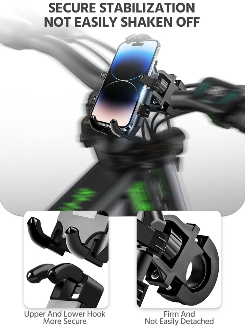 Motorcycle & Bike Phone Holder, Phone Holder with Shock Absorber for Handlebar Up to 33mm, For More 4.7 inch-7.2 inch Phones - Image 3