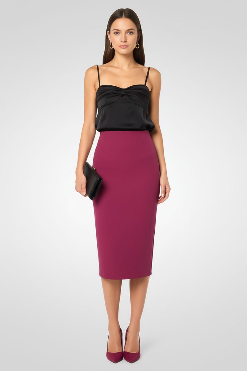 PINKO Women Sweetheart Neckline Sleeveless Solid Top, Black - Image 2