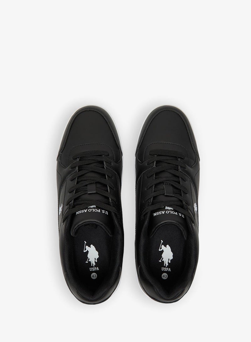 U.S. Polo Assn. Men's Black Low-Top Sneakers - Sleek Style with Lace-Up Design Shoes and Comfort Cushioned Sole for Everyday Wear - Image 5