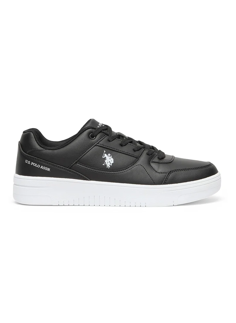 U.S. Polo Assn. Men's Black Low-Top Sneakers - Sleek Style with Lace-Up Design and Comfort Cushioned Sole for Everyday Wear