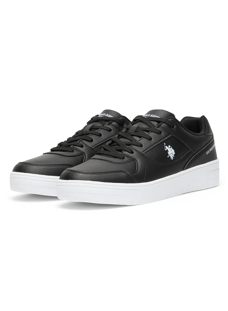 U.S. Polo Assn. Men's Black Low-Top Sneakers - Sleek Style with Lace-Up Design and Comfort Cushioned Sole for Everyday Wear