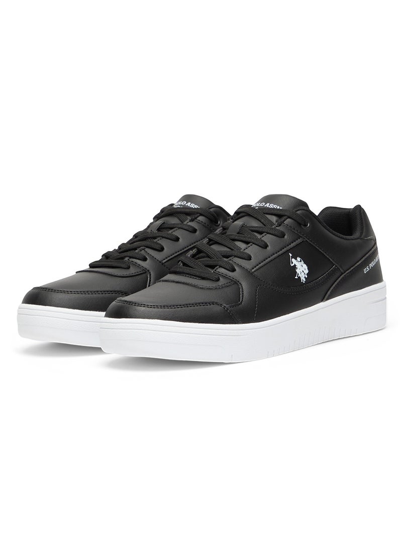 U.S. Polo Assn. Men's Black Low-Top Sneakers - Sleek Style with Lace-Up Design and Comfort Cushioned Sole for Everyday Wear  - Image 3