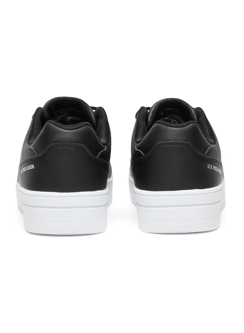 U.S. Polo Assn. Men's Black Low-Top Sneakers - Sleek Style with Lace-Up Design and Comfort Cushioned Sole for Everyday Wear