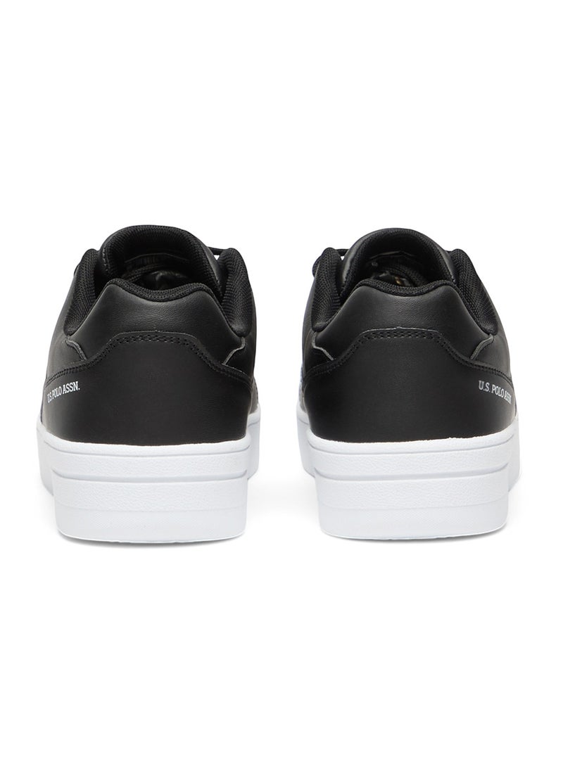 U.S. Polo Assn. Men's Black Low-Top Sneakers - Sleek Style with Lace-Up Design and Comfort Cushioned Sole for Everyday Wear  - Image 4